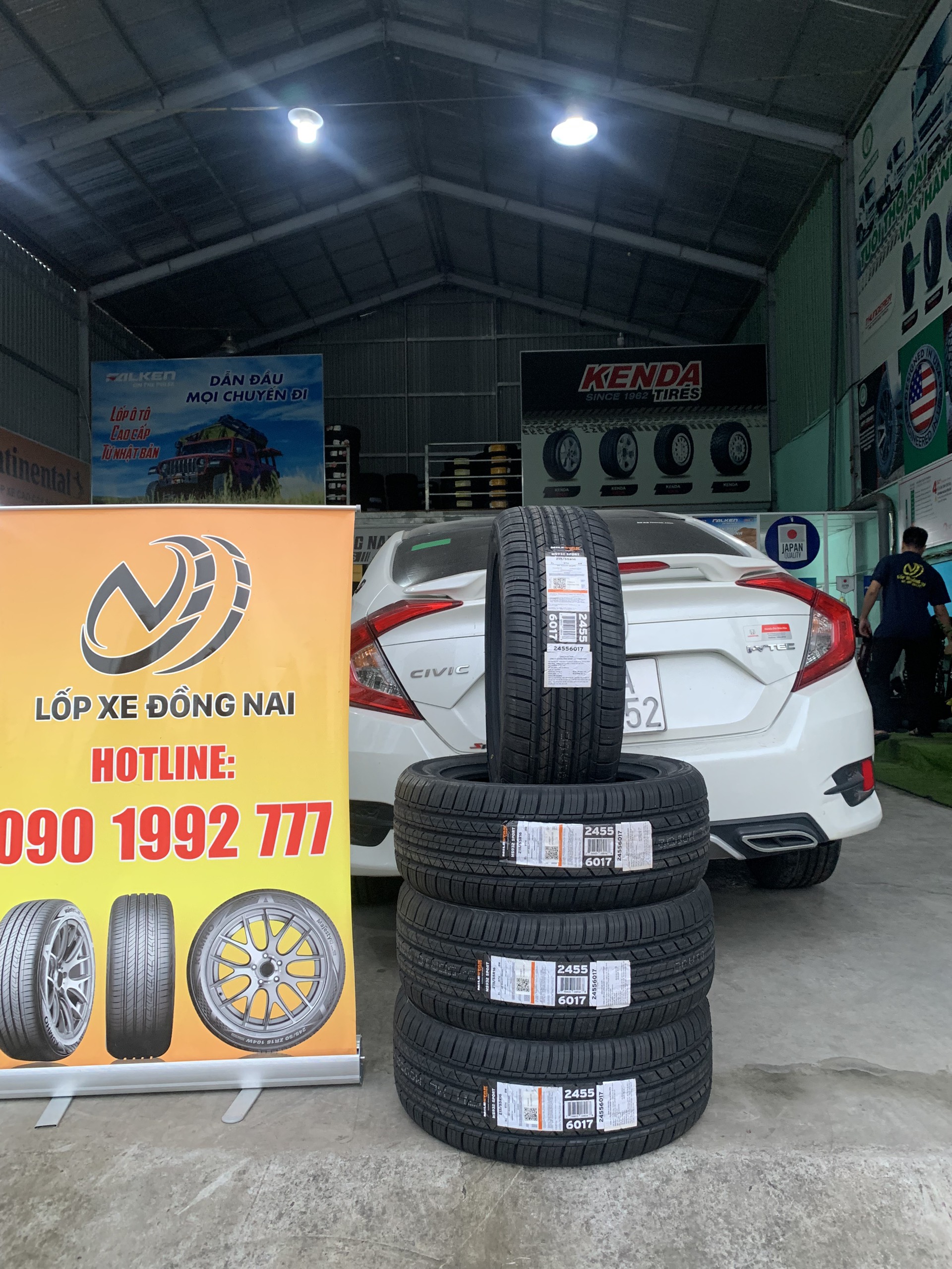 Review : Honda Civic thay lốp 215/55R16 Milerstar MS932 Sport