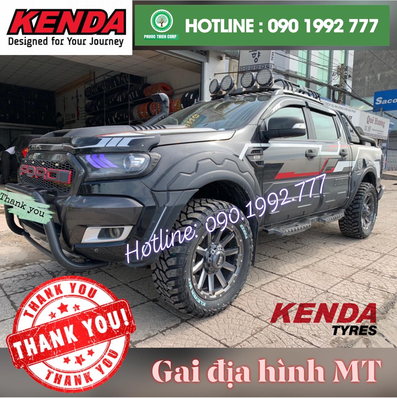 Review : Độ lốp offroad 33x12.50R20 Kenda KR29 (MT) cho Ford Ranger Wildtrack