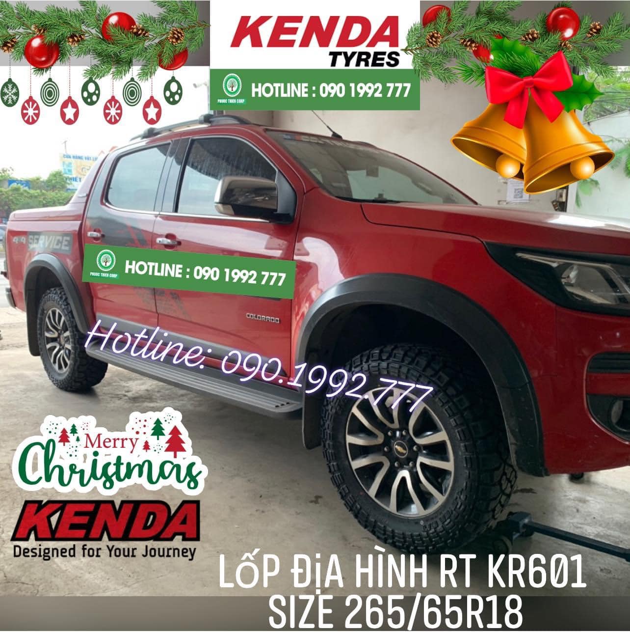 Độ lốp offroad 265/65R18 Kenda KR601 (RT) cho xe Chevrolet Colorado