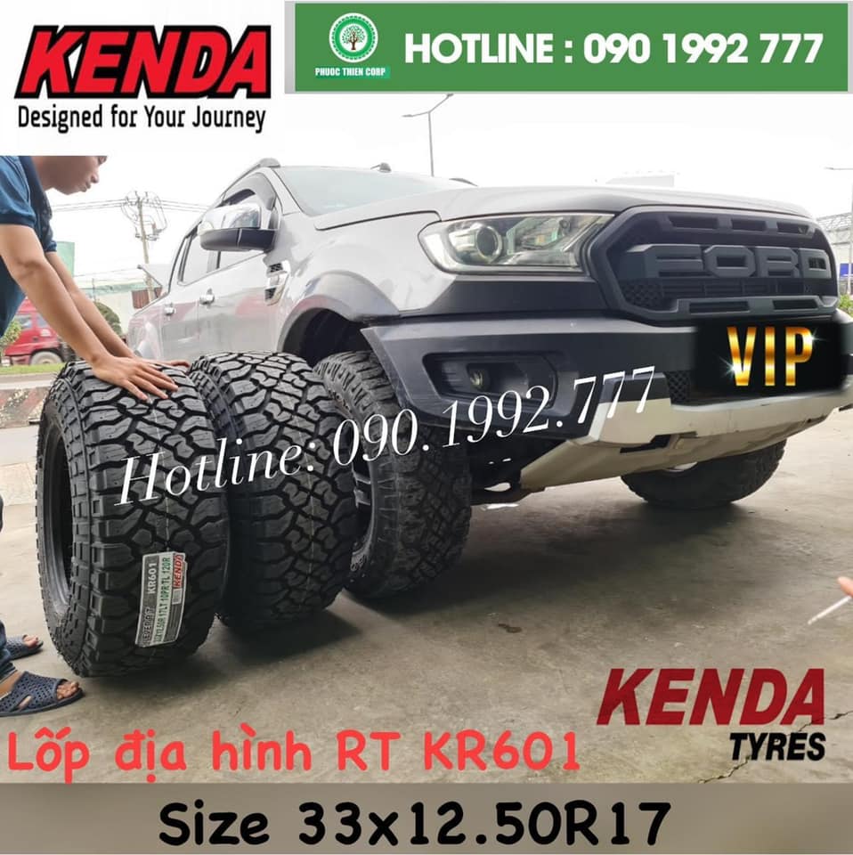 Độ lốp offroad 33x12.50R17 Kenda KR601 (RT) cho Ford Ranger Raptor
