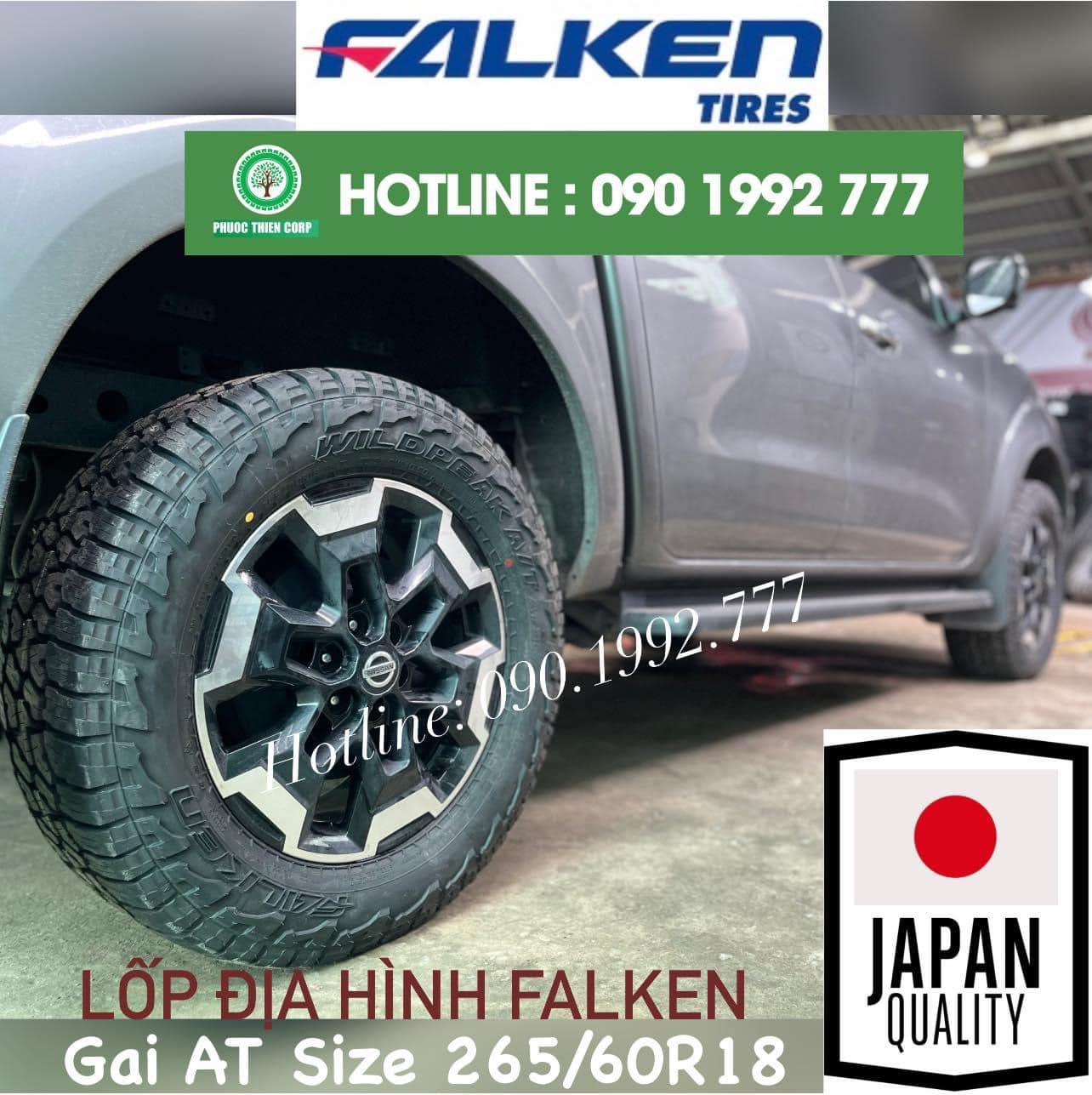 REVIEW : Độ lốp ô tô offroad 265/60R18 Falken AT3W cho Nissan Navara